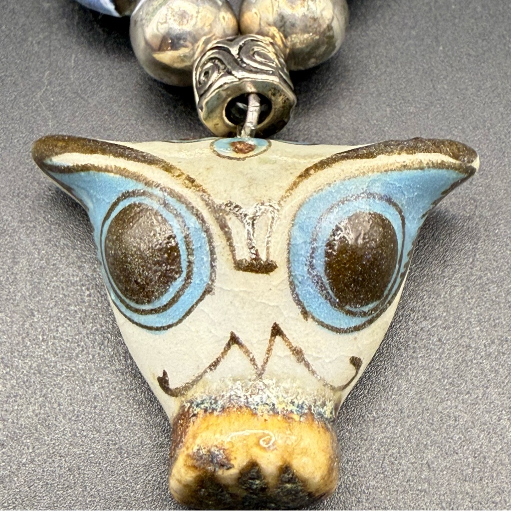 Ooak Unique Handmade Owl Pendant Necklace